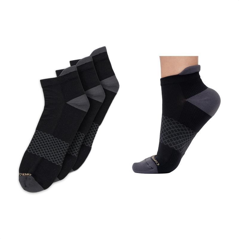 Copper Compression Ankle Sport Socks (3 Pairs) for Men and Women