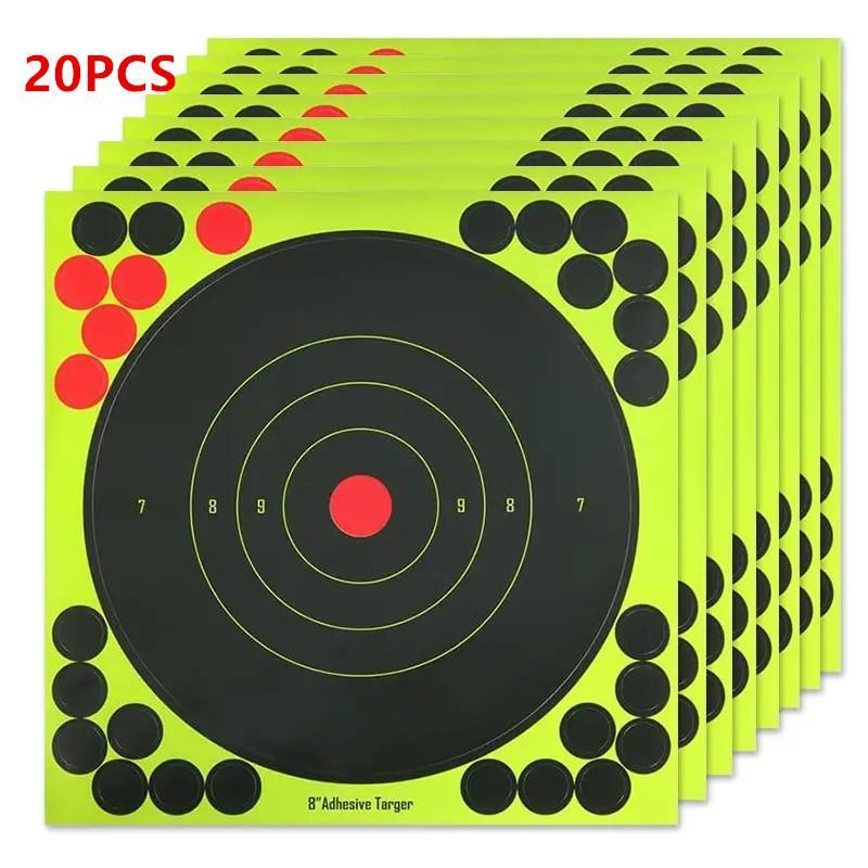 Target Sticker, 20 Counts Self Adhesive Target Sticker, Archery Target Sticker for Party Game Home Gym Decor, Shooting Target Sticker