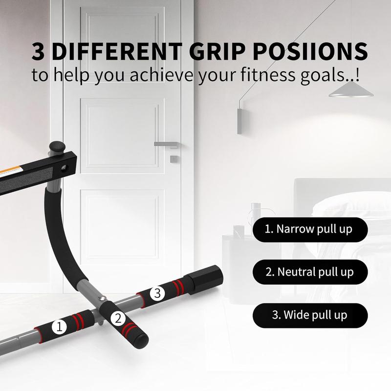 Pull-Up Bar For Door Frame Adjustable Portable Upper Body Fitness Workout For Home Gyms Adjustable Door