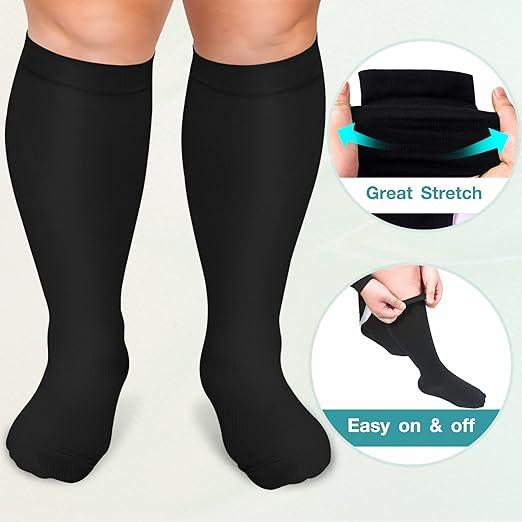 ISUNIE Plus Size Sports Socks for Women & Men - 3 Pairs - Fashionable Outdoor Sports Camping Cycling Socks for Christmas