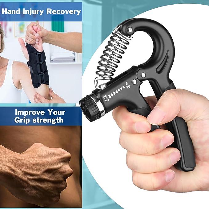 Grip strength device, adjustable resistance, forearm enhancer, very suitable for musicians, athletes, and hand injury rehabilitation. Hand strengthening equipment is suitable for daily household use and portable