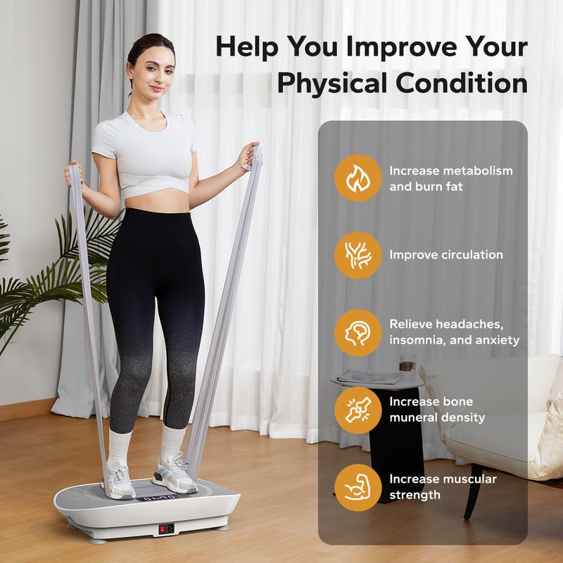 MERACH Vibration Plate Exercise Machine Whole Body Workout Vibration Platform for Fitness Max 300lbs