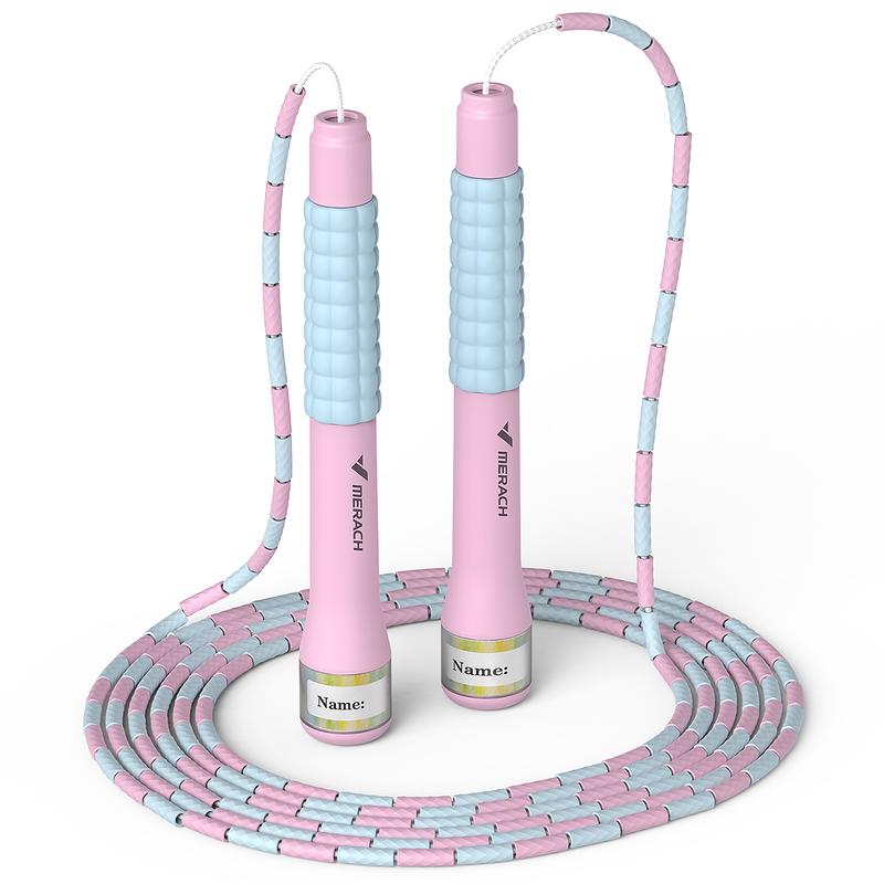 MERACH Leeboom Jump Rope Adjustable Length Tangle-Free Segmented Soft Beaded Skipping Rope, Fitness Jump Rope for Kids Educational Gift Set Boys Girls