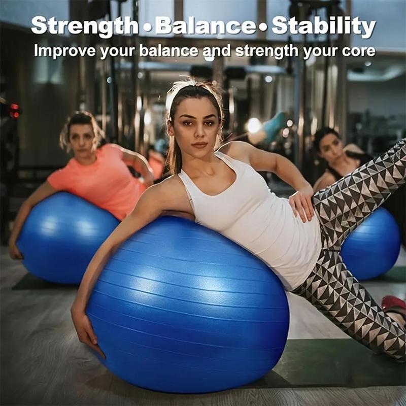 55cm Gym Ball, Thickened Durable Fitness Ball with Pump, Exercise Ball for Core Strength & Flexibility Training