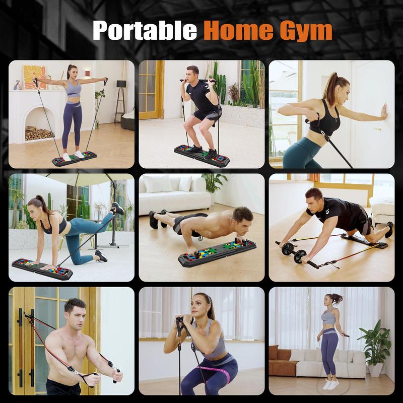 LALAHIGH Home Gym Kit:Push Up Board for Men and Women – The Ultimate Home Gym Equipment for Sculpting Abs, Tightening Your Butt, and Toning Arms at Home!