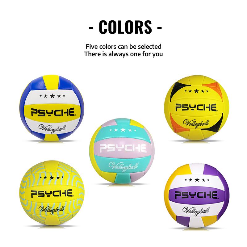 PSYCHE Volleyball For Beginner Girls Boys Official Standard Size 5 Soft Indoor Outdoor Beach Training