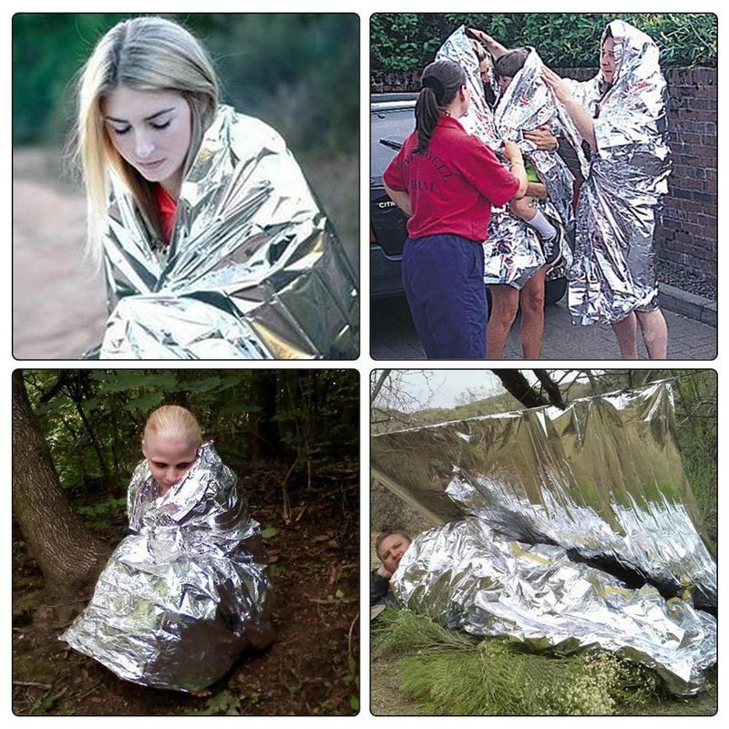 Outdoor First Aid Thermal Blanket, Outdoor Emergency Insulation Blanket, Portable Insulation Blanket for Outdoor Camping Hiking