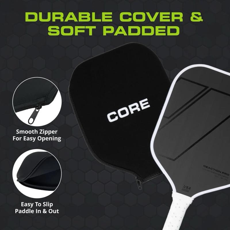 CORE Reaction Pro Pickleball Paddle | T700 Carbon Fiber Surface | MX-1000 | 16mm Thickness