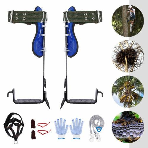 Adjustable Tree Climbing Spike Kit Spurs 2 Gears with Harness Climbing Glove