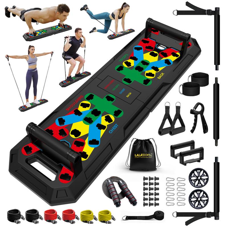 LALAHIGH Home Gym Kit:Push Up Board for Men and Women – The Ultimate Home Gym Equipment for Sculpting Abs, Tightening Your Butt, and Toning Arms at Home!