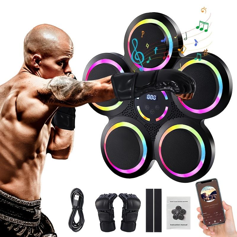 Smart Music Boxing Machine Wall-Mounted Boxing Machine Height Adjustable LED Smart Counting 9 Speed Adjustment Modes 984.25-Inch Wireless Mobile Music Connection with Boxing Glove Sports Music Boxing Trainer