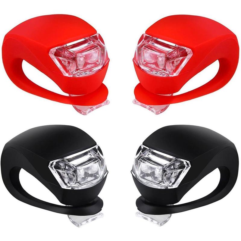 The Bicycle Light Front and Rear Silicone LED Bike Light Set - Bike Headlight and Taillight,Waterproof & Safety Road,Mountain Bike Lights,Batteries Included