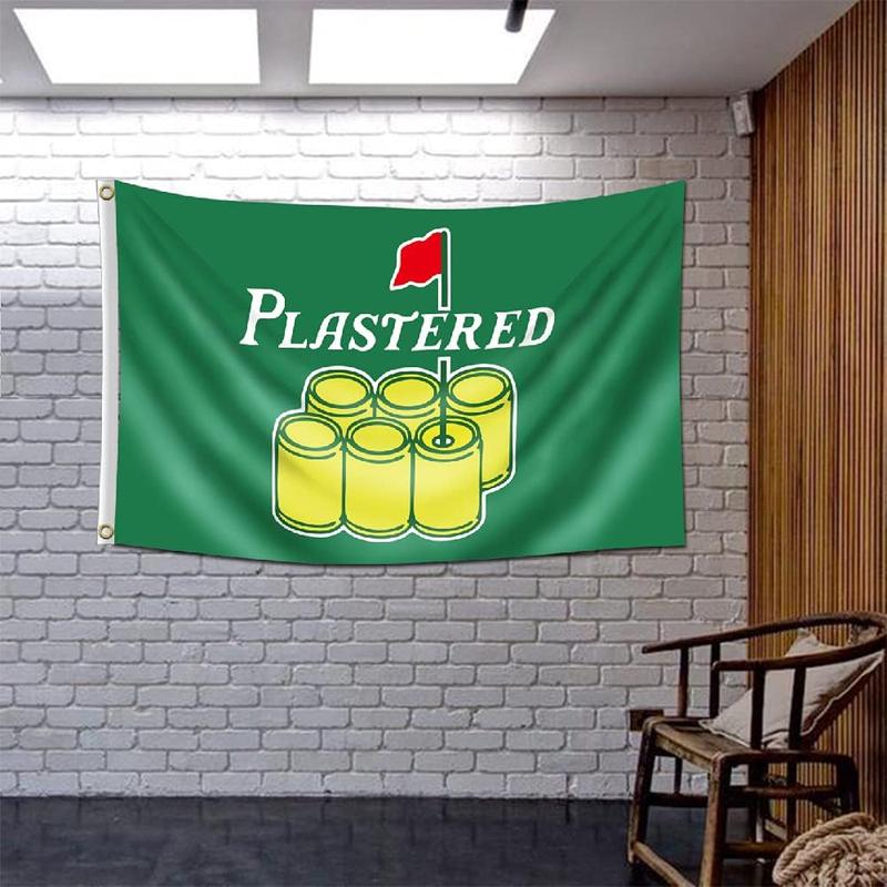 Plastered Golf Flag - 3 x 5 ft Flag for Dorm Room - Funny Golf Flag, Funny Flag, Golf Flags, Durable Polyester Flags, Flags for the boys!