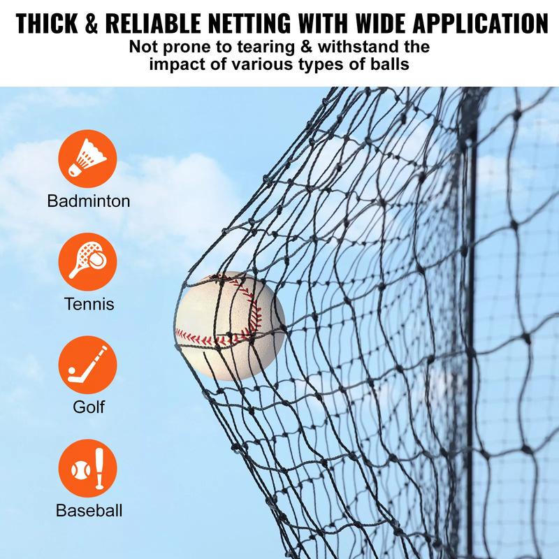 35FT Softball Baseball Cage Netting Heavy Duty PE Pitching Batting Net