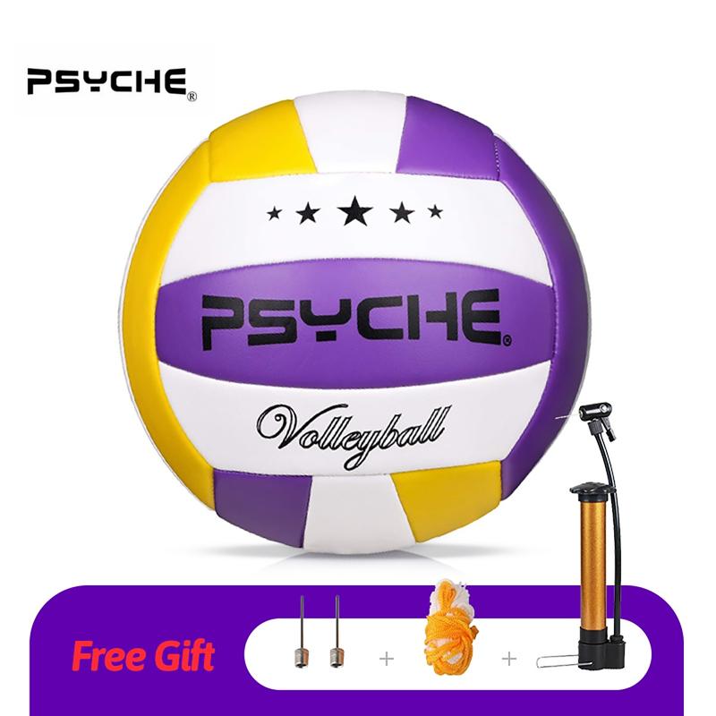 PSYCHE Volleyball For Beginner Girls Boys Official Standard Size 5 Soft Indoor Outdoor Beach Training