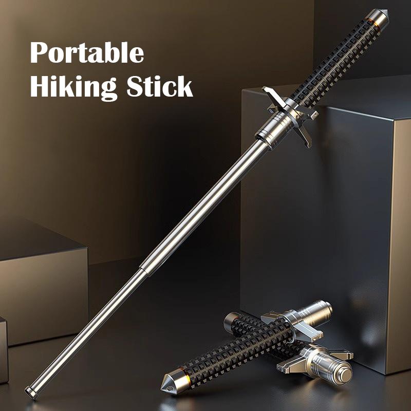 Alloy steel hiking stick Outdoor hiking stick, portable,easy to cary, suitable for climbing, rockclimbing Portable multi-purpose hiking pole