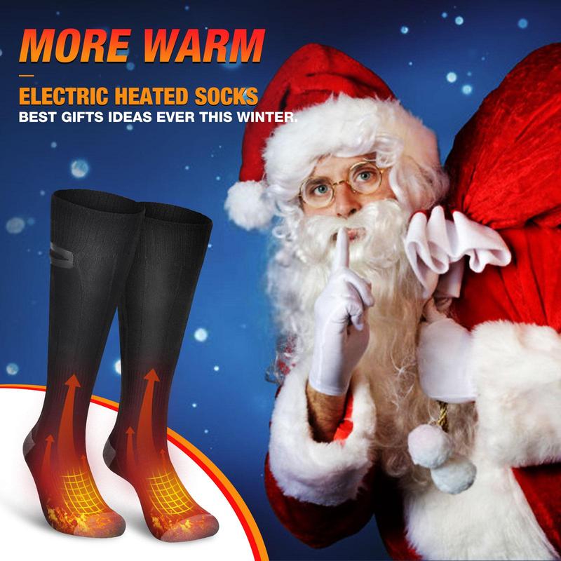 Remote Control Heated Socks for Men Women, 1 Set Electric Heating Socks, Winter Warm Socks for Skiing Riding Camping Hiking Motorcycle, Christmas Gift