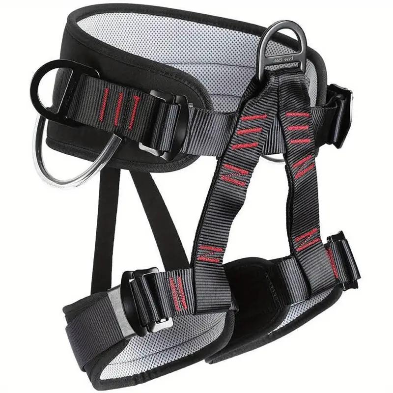 Professional Half Body Safety Belt - Safety Harnesses for Tree Climbing, Rappelling and Outdoor Adventures - Durable Thicken Climbing Gear for Men and Women