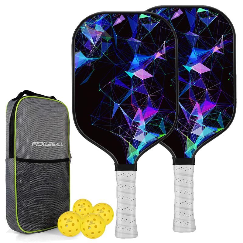 2025 New Pickleball Paddles Set with Carbon Fiber and Fiberglass Face for All Skill Levels-Black Friday Promotion Gifts