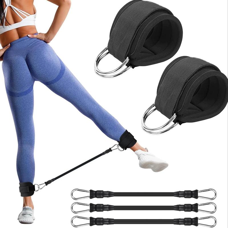 Ankle Resistance Band Set, 6 Counts Ankle Strap With Elastic Band, Sports Ankle Strap For Leg Training, Kicking Legs And Hip Training, Fitness Equipment For Home Gym, Christmas Gift