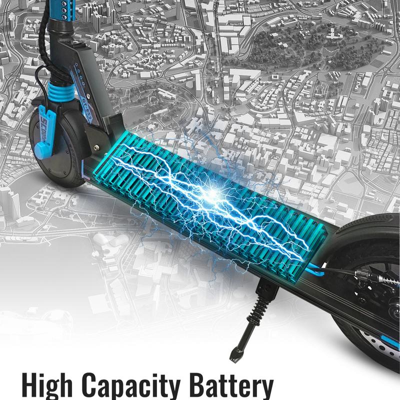 Electric scooter, MAX 180W motor, aluminium alloy construction, lightweight and portable, 10mph speed, 10mi range, night safety light, seven coloured lights, suitable for commuting and recreation, scooter enthusiasts.