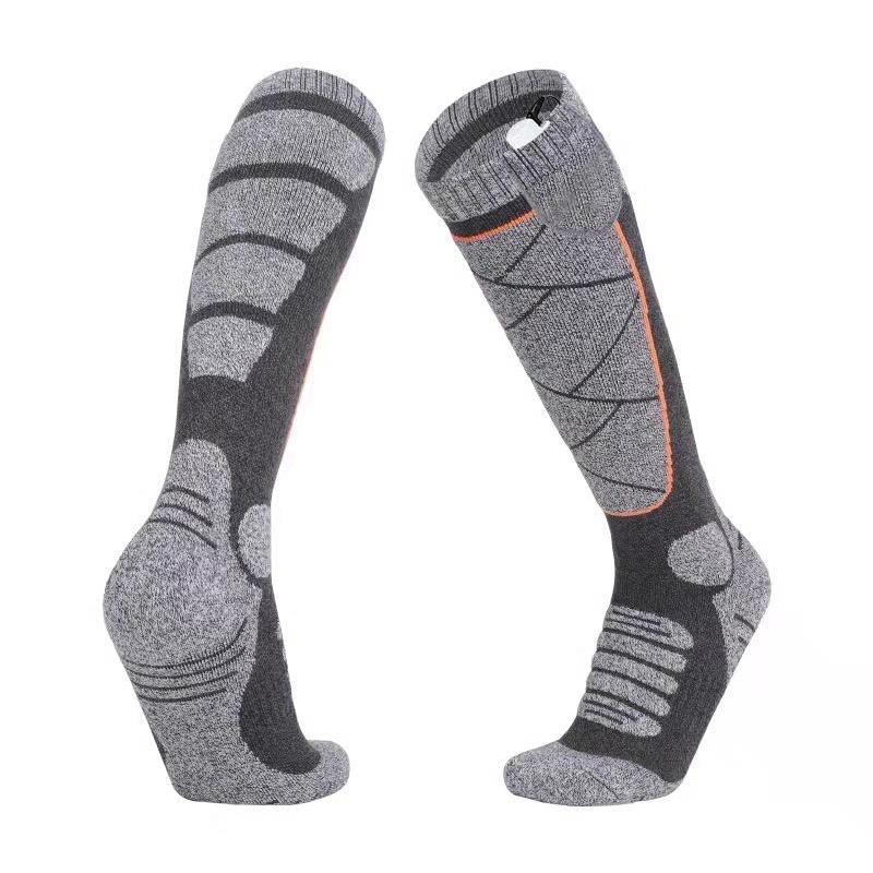 YMIBAOK winter electric heating socks, warm skiing outdoor men and women foot warmer, electric heating socks, for camping cycling skiing hiking Self-Heating Comfortable Massage Socks