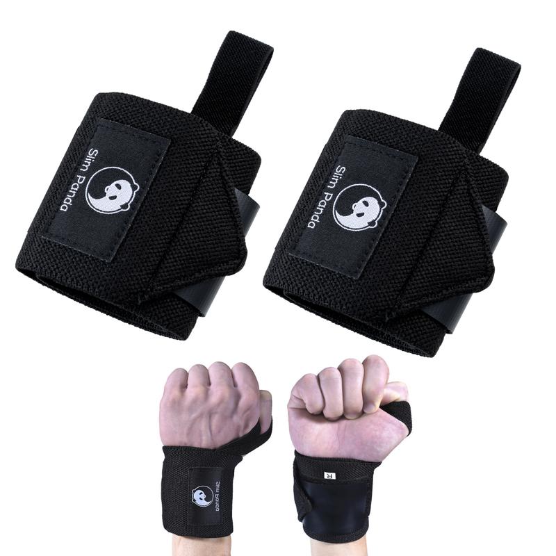 Slim Panda Wrist Wraps-14'' 18‘’ Wrist Support with Thumb Loop Weightlifting Wrist