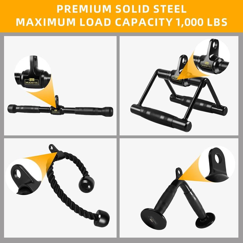 Durable Tricep Pulldown Attachment for Gym Equipment - Reliable Fitness Accessory for Home Workouts