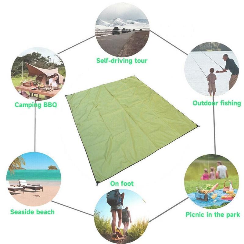 3mx3m Sun Shade,Ultra-Light Awning Set, Sunshade And Anti-Uv Coating, 210D Thickened Oxford Cloth Camping Waterproof Awning, Tarpaulin Tent Hammock Rain Fly Camping,UV Block for Backyard Pergola Porch Deck Garden Patio Outdoor Activities