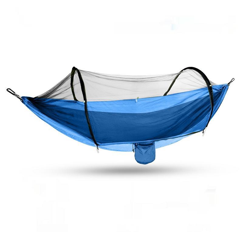 Automatic Quick Open Hammock with Mosquito Net, 1 Set Portable Hammock with Accessories, Outdoor Camping Hammock, Camping & Hiking Equipment