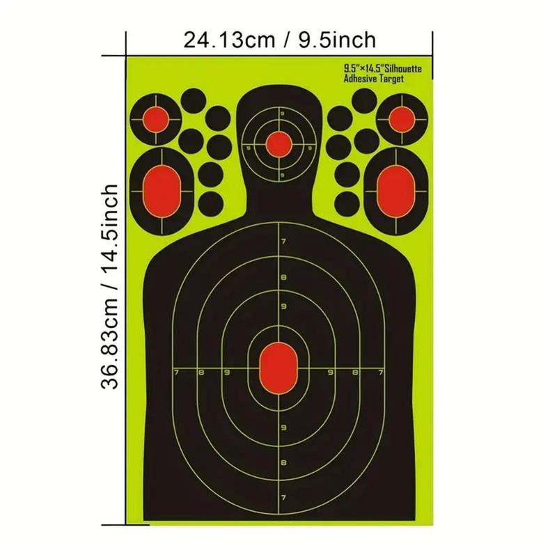 Gaming Shooting Range Paper, 10 20pcs Silhouette Splatter Targets Stickers for Shooting Training, Self Adhesive Shooting Targets Paper, Targets for Military Training, Game Supplies, Christmas Gift