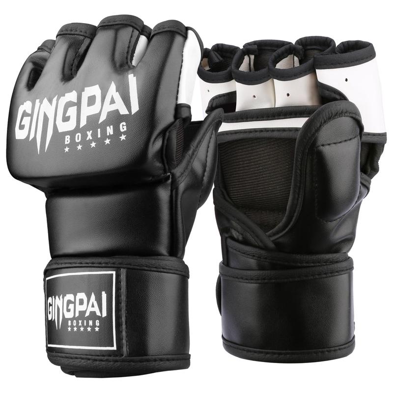 Professional MMA Boxing Gloves (1 Pair), Half Finger Boxing Gloves, Boxing Gloves for Men & Women, Sports Equipment for Home Gym