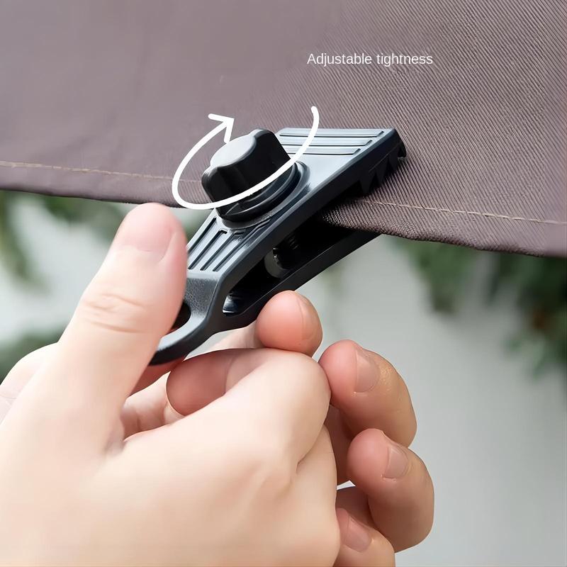 Tent Clamp with Carabiner, 1 Set Outdoor Tarp Awning Canopy Clip Tighten Tool for Camping Trips, Tent Accessories