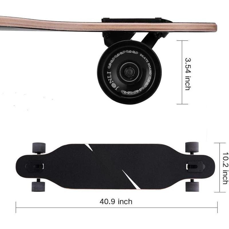 41 Inch Freeride Skateboard Longboard - Complete Skateboard Cruiser for Cruising, Carving, Free-Style and Downhill