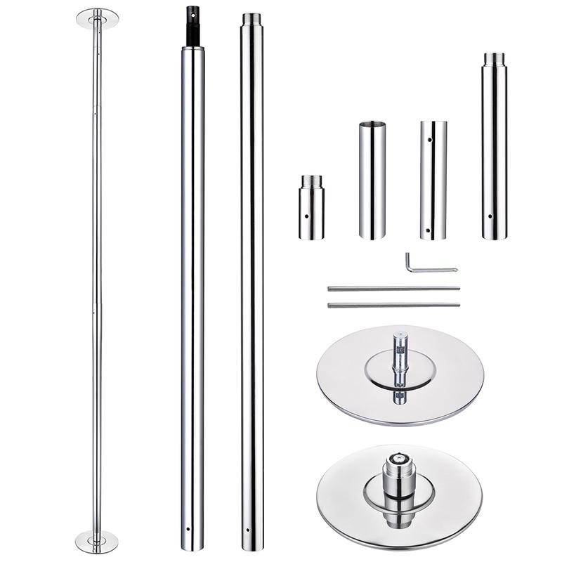 Yescom Spinning Static Removable Dance Pole D45mm 9ft