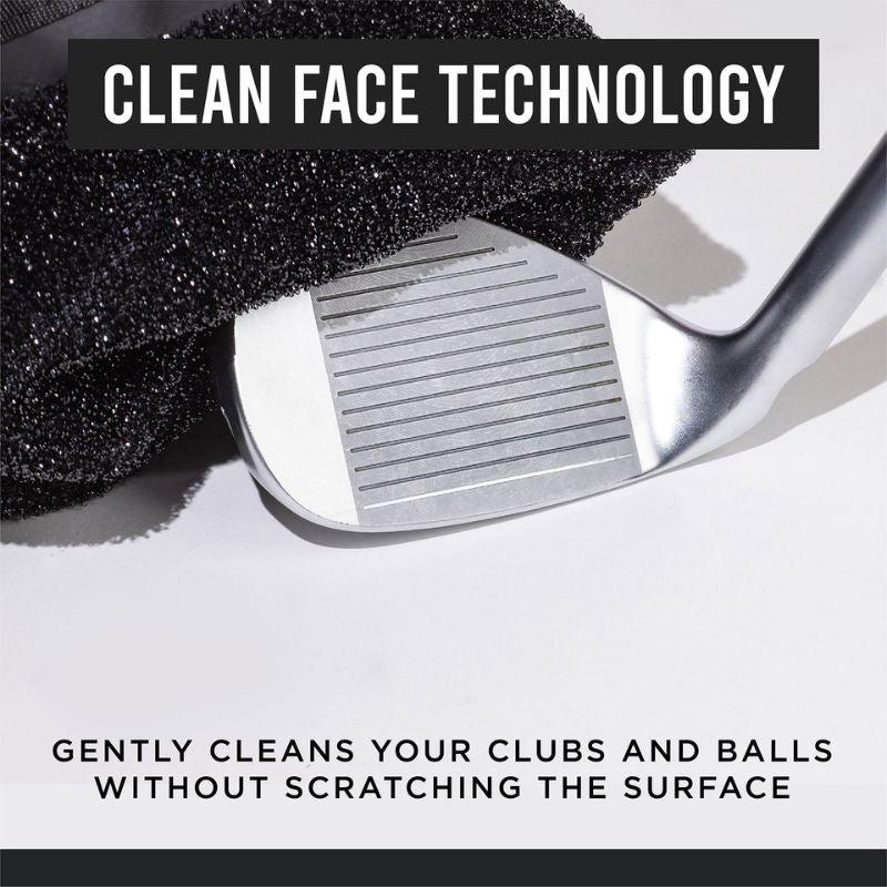 Red Pro Club Scrub - Golf Club and Golf Ball Cleaning Bag, Waterproof Clean Face Technology Liner, Detachable Clip, Machine Washable, Cleans Club Grooves, Dry Exterior (Neoprene or Microfiber Option Available) golf gift