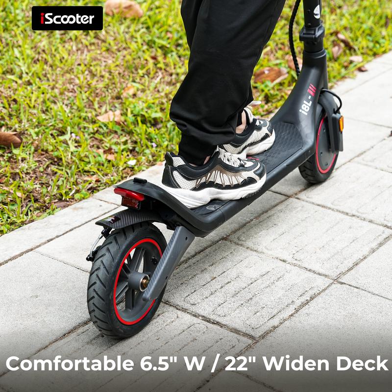 iScooter i8L Electric Scooter for Adults, 18 12 Miles Long Range,18 15.6 Mph Top Speed, Commuting Electric Scooter with Cruise Control, Double Braking Systems E Scooter for Adults and Teens