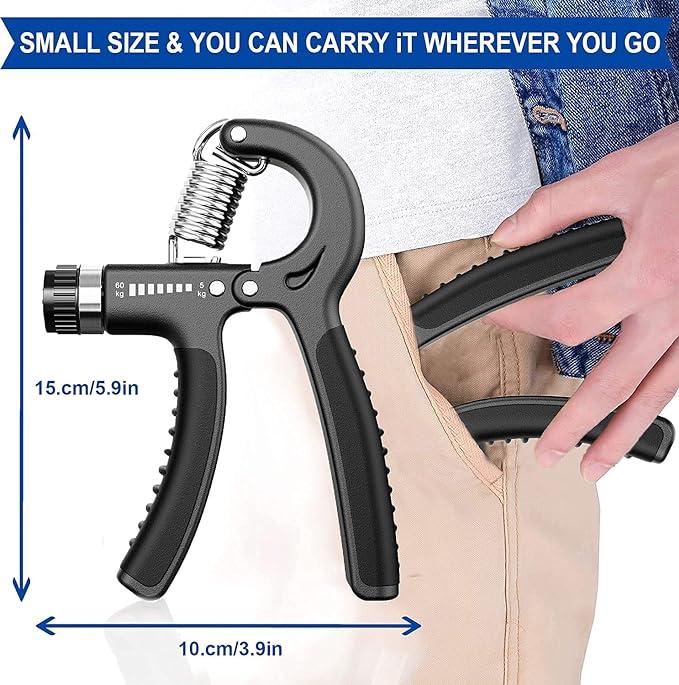 Grip strength device, adjustable resistance, forearm enhancer, very suitable for musicians, athletes, and hand injury rehabilitation. Hand strengthening equipment is suitable for daily household use and portable