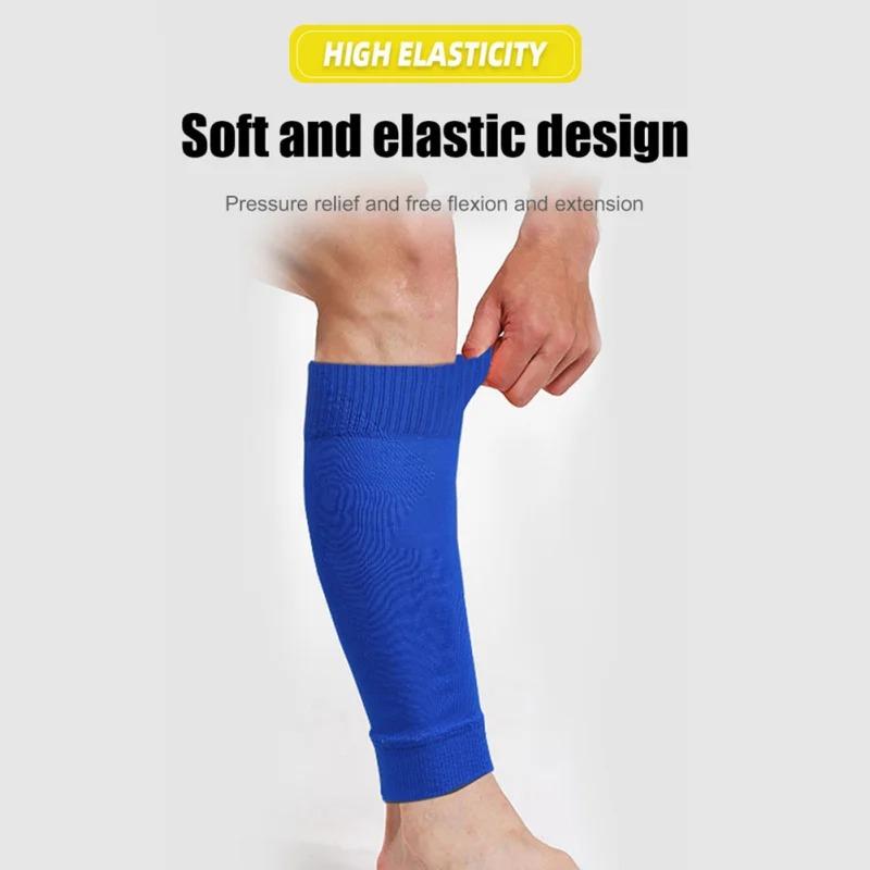 1Pair Soccer Football Leg Brace Socks Sleeves Breathable Sports Socks Adult Kids Shin Guards Calf Protection Socks Leg Cover