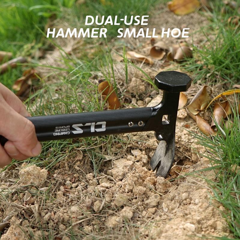 Multi-functional Camping Hammer, Portable Hammers with Hook, Lightweight & Durable Outdoor Equipment for Backpacking, Mountain Camping, Tent Accessories, Christmas Gift