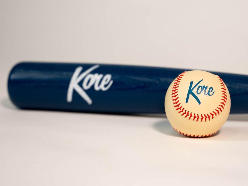 Kore Baseball + Plastic Bat - Perfect for Indoor and Outdoor Play