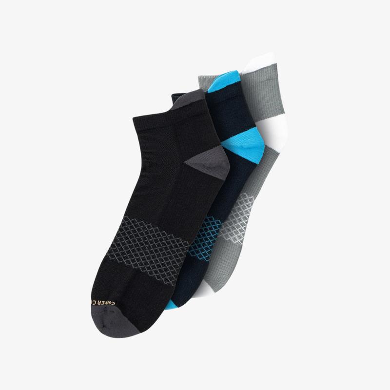 Copper Compression Ankle Sport Socks (3 Pairs) for Men and Women