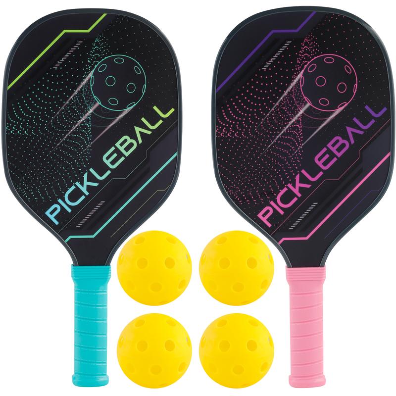 Pickleball Paddle Set of 2 Pickleball Racket and 4 Pickleballs