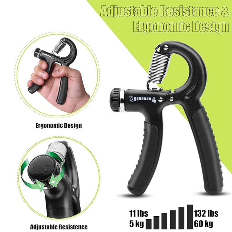 Grip strength device, adjustable resistance, forearm enhancer, very suitable for musicians, athletes, and hand injury rehabilitation. Hand strengthening equipment is suitable for daily household use and portable