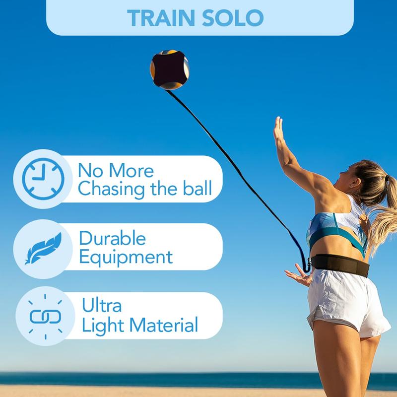 Volleyball Training Tool Set for Beginners, 1 Set Adjustable Volleyball Training Aid, Elastic Self Training Volleyball Resistance Band