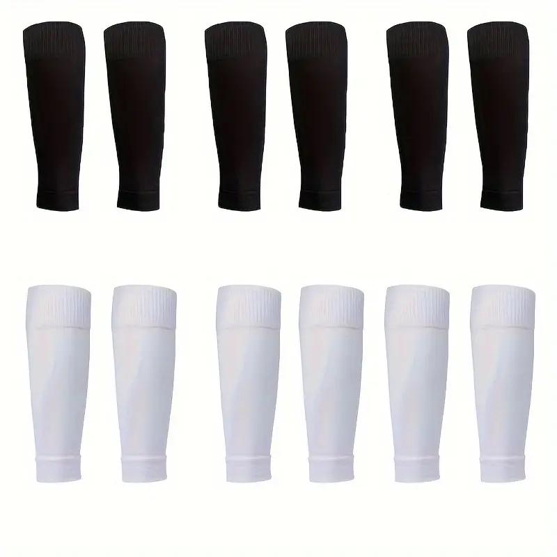 6 Pairs Football Socks Set Adult Leg Sleeve Sports Socks Set Sweat-Absorbent Calf Socks Unisex Sports Socks Set