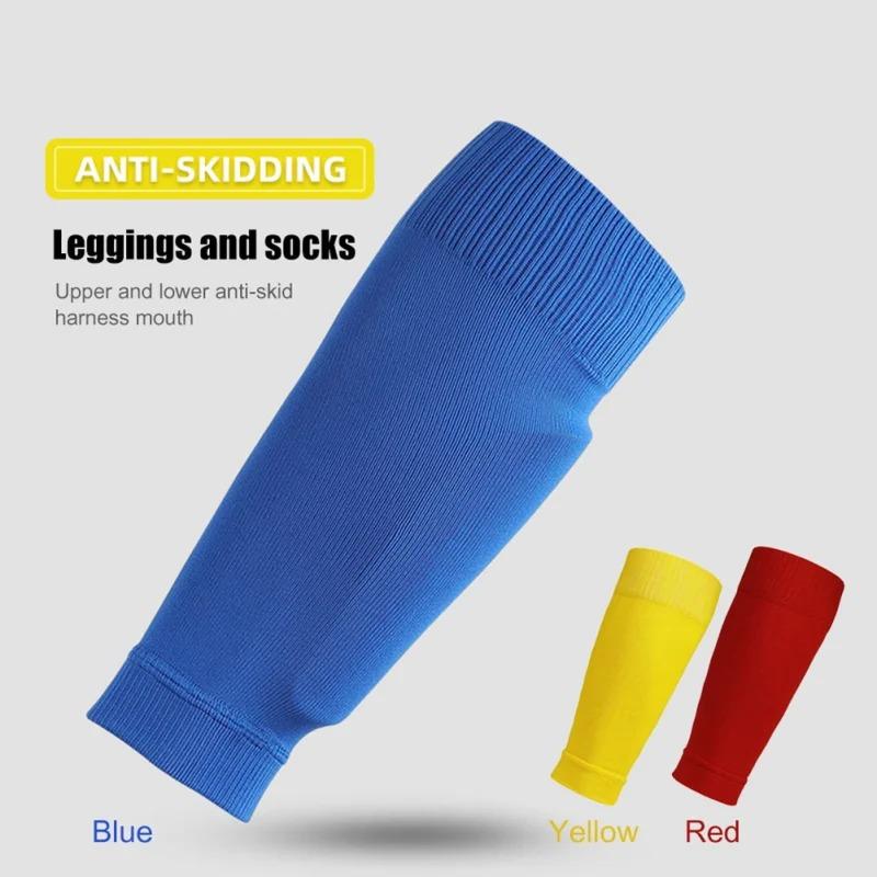 1Pair Soccer Football Leg Brace Socks Sleeves Breathable Sports Socks Adult Kids Shin Guards Calf Protection Socks Leg Cover