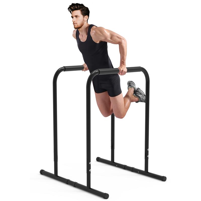 leikefitness Pull Up Dip Station Strength Training Dip Stands Station Tricep Dips Push-Ups For Home Gym