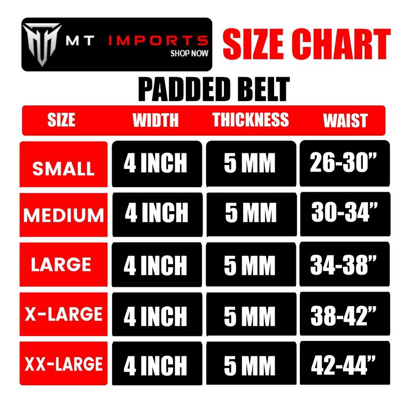 MT Weightlifting & Workout Padding Belt for Men and Women | Best for Deadlifting