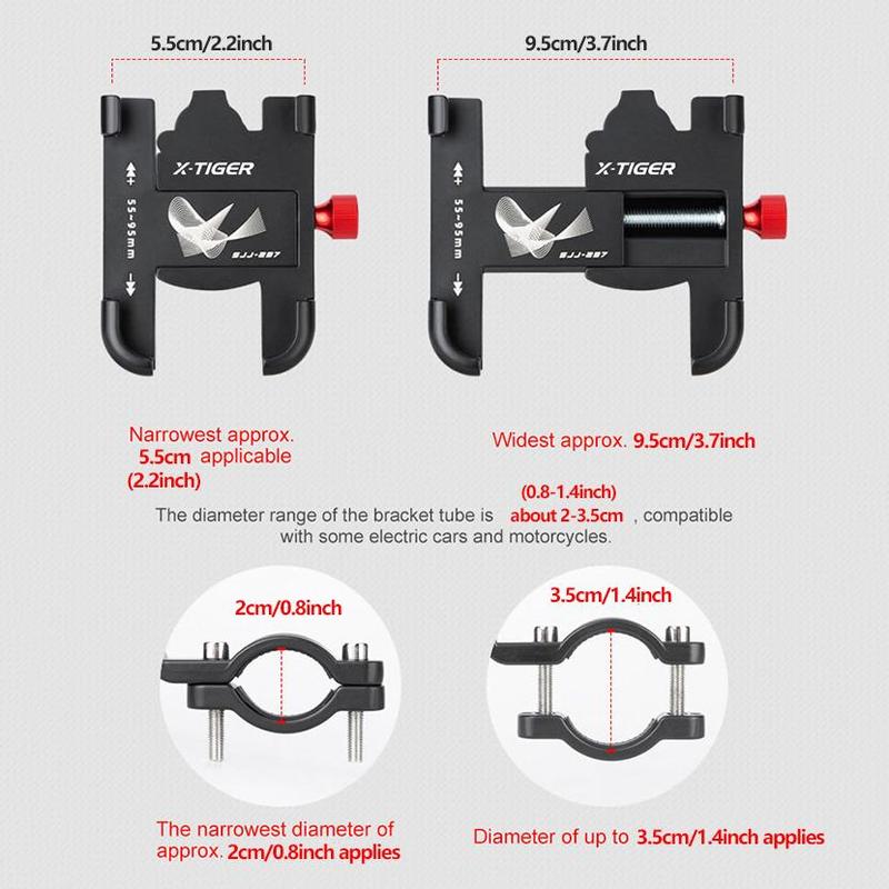 Universal Bike Handlebar Phone Mount, Adjustable Non-slip Bicycle Mobile Phone Holder, Easy Install Bicycle Handlebar Phone Stand, Outdoor Cycling Accessories